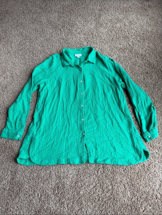 J. Jill Tops - J. Jill Lightweight Button-Down Tunic Size L